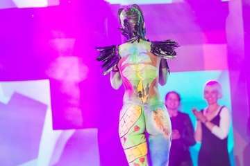 Concurso de maquillaje corporal del Carnaval de Las Palmas de GC (Foto Antonio Rico)
